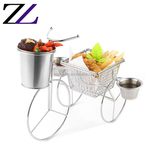 Support de présentation rotatif en forme de grande roue dorée rose pour frites, chariot à collations, panier à nourriture, stand pour café-restaurant de restauration rapide de type caravane - Product Image 2