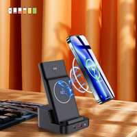 Base de carga con batería externa PD65W de 10000mAh, combinada con carga inalámbrica magnética para teléfono móvil y reloj, multifunción.