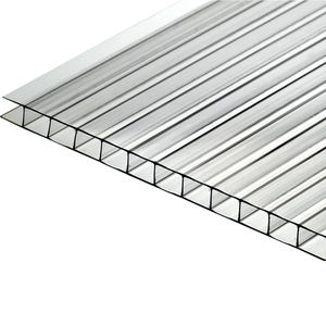 Lámina <span class=keywords><strong>Alveolar</strong></span> de <span class=keywords><strong>Policarbonato</strong></span> Moderna, <span class=keywords><strong>Espesor</strong></span> de 6-12 mm, Tamaño 1220x2440 mm, Recubrimiento UV, Retardante de Fuego, para Techos Exteriores y Almacenes - Product Image 3