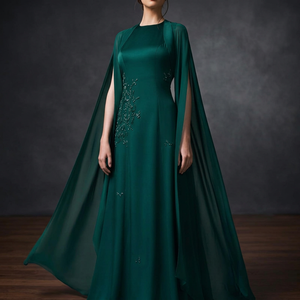 Women's Bridal Gown Plus Size Full Sleeve Floral Lace Vintage Floor-Length Mother of Bride <b>Wedding</b> <b>Dress</b> - Product Image 3