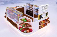 Einkaufszentrum Einzelhandel Fast-Food-Vitrine Maßgefertigte Süßigkeiten-Kiosk-Vitrine Nuss-Ausstellungsvitrine zum Verkauf