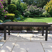 Meilleur prix, design moderne, meubles de jardin imperméables, table de salle à manger en rotin tressé pour l'extérieur