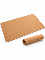 Tapis de bureau en liège durable, résistant à l'usure, tapis de table naturel, antidérapant, imperméable pour un usage quotidien