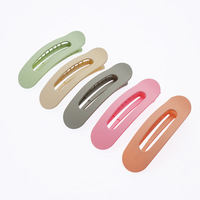 Pinces à cheveux en plastique mat couleur unie de 11 cm pour femmes et filles - Accessoires de mode de haute qualité pour fêtes/mariages/cadeaux, emballage carton