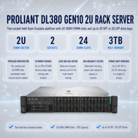 Server Bekas DL380 Gen10 Refurbished DL340 DL180 DL388 2U NAS SMB NIC File SATA Memori Chassis Komputasi