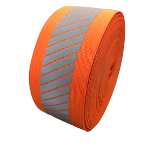 Bán buôn kairen hình chữ nhật tùy chỉnh đầy màu sắc băng phản chiếu Huỳnh Quang Cảnh Báo vải polyester nylon Ribbon PVC vải - Product Image 4