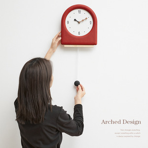 Arched <b>Wall</b> <b>Clock</b> Battery Powered Single Face Living Room Modern <b>Design</b> - Product Image 1