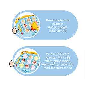Bao Han 2-In-1 Điện Tử Tương Tác Whack Mole Tic-Tac-Toe Trò Chơi Giáo Dục Trẻ Em Của Đồ Chơi Với Đèn Và Âm Nhạc Cho Trẻ Mới Biết Đi - Product Image 4