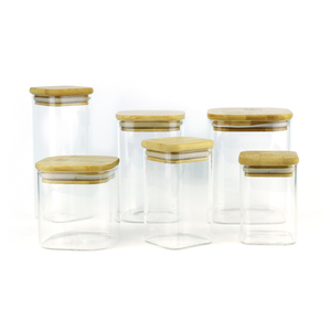 Jars Storage Amazon Hot Stackable Kitchen Canisters Set Clear Glass Jars For Home Thicken Airtight Food Storage Jars With Wood Bamboo Lid