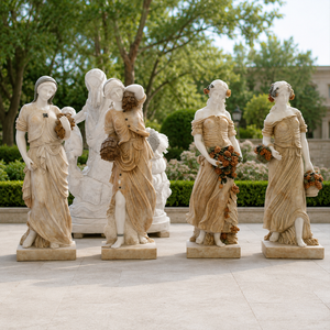 <span class=keywords><strong>Statue</strong></span> de <span class=keywords><strong>femme</strong></span> en marbre <span class=keywords><strong>multicolore</strong></span> sculptée à la main pour villa de luxe - Product Image 2