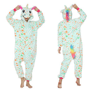 Pijamas de Animales para Adultos, <span class=keywords><strong>Pijama</strong></span> de <span class=keywords><strong>Unicornio</strong></span> de Felpa y Franela, Mono con Capucha - Product Image 4