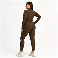 Ensembles de sport grande taille pour femmes, 3 pièces : survêtement de course, leggings taille haute effet ventre plat et brassière de sport à bretelles croisées