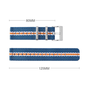 Bracelets de montre en nylon rayé à dégagement rapide de 20 mm et 22 mm avec anneaux en acier pour Huawei/Samsung/<span class=keywords><strong>Seiko</strong></span> – Vente en gros - Product Image 6