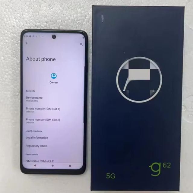 Complete Set 4GB+64GB  Smart Phone 5G Cell Phone for Motorola G62