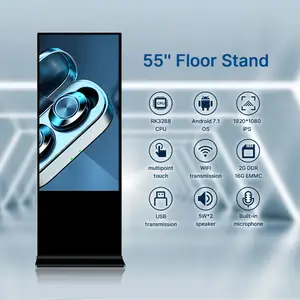 New Trendy Floor Standing Digital Signage And Display Wifi Lcd Screen Totem Kiosks Indoor Advertising Playing Equipment