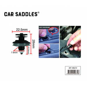 <b>Car</b> Saddles Plastic Clip 22.5mm x 28mm Black Body <b>Repair</b> Equipment - Product Image 1