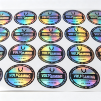 Autocollant en vinyle adhésif brillant imperméable personnalisé, étiquette holographique avec style personnalisé, forme personnalisée, motifs de logo
