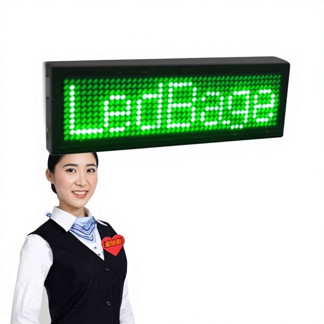 Smart APP Programmable LED Name Badge with Digital Lighting Reusable Mini Design for Waiters & Shopping Mall Use