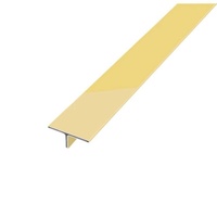 Profilés en forme de T en acier inoxydable 304 PVD de 15 mm pour la décoration murale, garniture de carrelage en forme de T, miroir doré, or rose, finition brossée