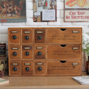 Wholesale living room ZAKKA distressed fir wood craft storage cabinets with drawers
