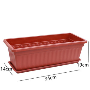 Pot de fleurs <span class=keywords><strong>rectangulaire</strong></span> <span class=keywords><strong>en</strong></span> plastique, jardinière de table pour jardin et balcon, plantation de légumes <span class=keywords><strong>en</strong></span> extérieur, décoration intérieure - Product Image 4