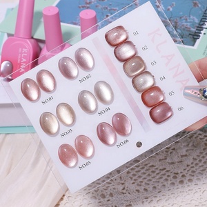 Factory Ready‑made <b>Kit</b> New Nude Milk‑tea Cat‑eye Champagne Soft Porcelain Magnetic Cat Eye UV <b>Gel</b> for Manicure Long Lasting - Product Image 3