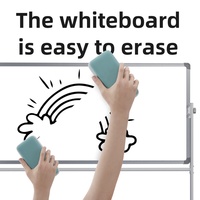 Tableau blanc effaçable à sec double face sur roulettes, tableau blanc mobile pour bureau, salle de classe et salles de conférence