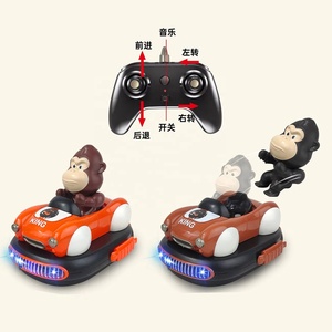 รถบั๊มพ์ควบคุมระยะไกล2.4G รถมินิ RC พร้อมเอฟเฟกต์แสงและเสียง360 ° หมุนกอริลลาชนรถของเล่น - Product Image 1