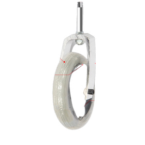Rueda delantera y horquilla para silla de ruedas, rueda de PU de 7 pulgadas con horquilla estándar para reemplazo y reparación - Product Image 5