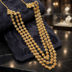 Wholesale Fashion 14K 18K 24K Gold Plated Jewelry Traditional Forming Long Necklaces Brass Gold Filled Floral Design Jewelry - Product Image 4
