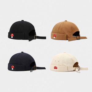 Literary Fashion Mushroom Design Brimless Sports Caps Women Men Hip Hop Docker <b>Hat</b> - Product Image 1