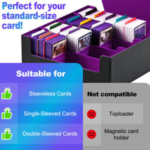 Boîte de rangement pour cartes de jeu de société JUZI 2400+ portable et personnalisée, grande capacité, pour cartes de collection Yugioh, Pokemoned, MTG, TCG, avec couvercle amovible - Product Image 4