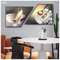 Peinture amovible idées de design d'intérieur salon décoration de la maison article art décoratif design mural moderne peinture murale suspendue