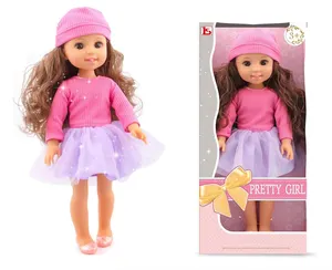 2022 New style 14.5 Inch love Dolls Wholesale Vinyl Lifelike American doll Colorful one-line skirt Cute dolls
