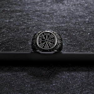 สร้อยคอค้อนธอร์สแตนเลสไวกิ้งวินเทจพร้อมแหวนเครื่องประดับสำหรับผู้ชาย - Product Image 2