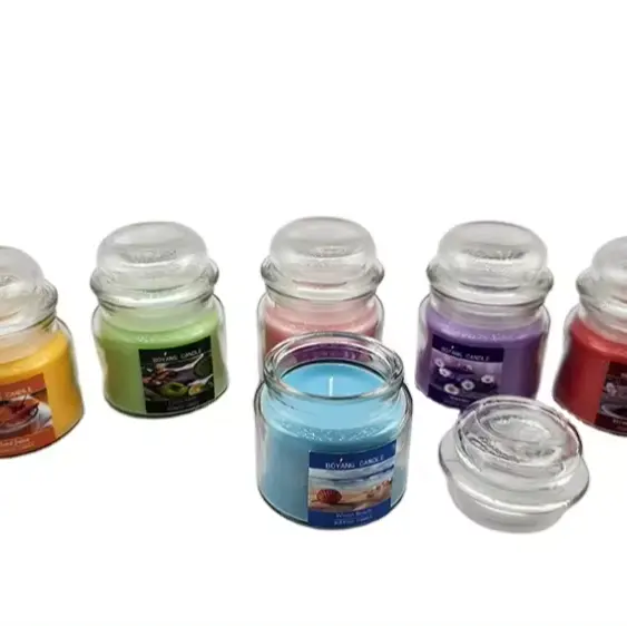 Sanwo Velas de aromaterapia minimalistas coloridas sem fumaça para interior, jarra de vidro de 70g, vela de núcleo único, queima por mais de 15 horas