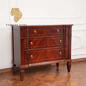 Hoàng Gia cổ điển ngực của <span class=keywords><strong>4</strong></span> ngăn kéo gỗ rắn cao hơn ngăn kéo vít quá trình Tủ trang trí phòng khách phòng ngủ biệt thự khắc - Product Image 1