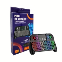 Keyboard Mini V8 Touchpad Keyboard Nirkabel BT Antarmuka USB untuk Android Smart TV PC TV BOX