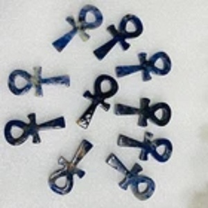 Colgante de Cristal Natural de Sodalita Tallado a Mano con Cruz Ankh Egipcia, Amuleto de Piedra del Símbolo de la Vida, para Joyería y Decoración - Product Image 2