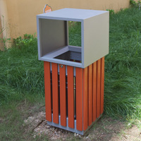 Grande poubelle d'assainissement extérieure en acier inoxydable Pédale Nouveau seau en métal Design pour City Park School District Peel Dustbin