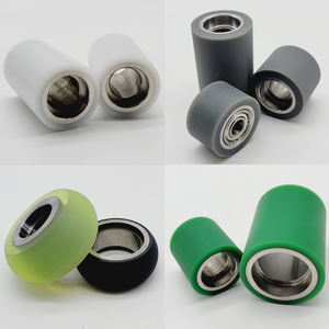 Custom Rubber Coated PU Roller Bearings Spherical Arc Caster Wheel POM-Coated Guide Roller Quiet Resistant Bearing pulley - Product Image 2