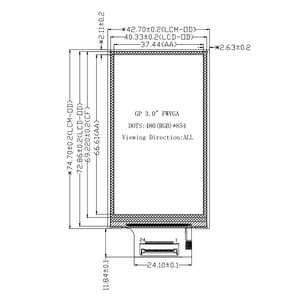 Zhunyi Factory Sale 3 Inch 480x854 Resolution RGB Interface Full Viewing Angle <strong>Lcd</strong> Module Support <strong>Custom</strong> Touch <strong>Screen</strong> - Product Image 6