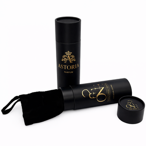 กล่องน้ำหอมแบบกำหนดเอง กล่องกระดาษแข็งทรงกระบอก ปั๊มฟอยล์ทอง บรรจุภัณฑ์ของขวัญพรีเมียมสำหรับขายปลีก โลโก้สั่งทำได้ ขายส่ง - Product Image 2