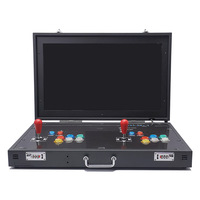 Machine d'arcade à écran de 24 pouces, boîte à lumière lunaire de Pandora à domicile, double joystick, étui de transport pliable, garantie d'un an - Langue anglaise