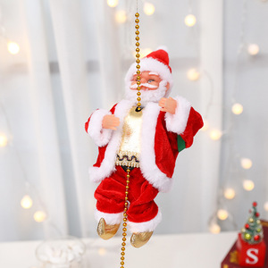 Père Noël musical électrique avec perles grimpantes, figurine décorative de Noël avec perles à grimper - Product Image 4