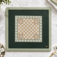 Tapis de mahjong pliable imperméable en PU 31,5 pouces, housse de table de luxe pour jeux de divertissement à domicile