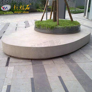 Nuevos Materiales de Construcción de Piedra, Silla de Jardín de Hormigón GRC para Exteriores, Color Blanco y Gris, Personalizable - Product Image 3