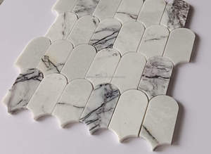 Nouvelle conception de marbre <span class=keywords><strong>blanc</strong></span> Bianco Lilac de Turquie pour mosaïque artistique, carrelage mural, dalle de sol, plan de travail, escalier - Product Image 3