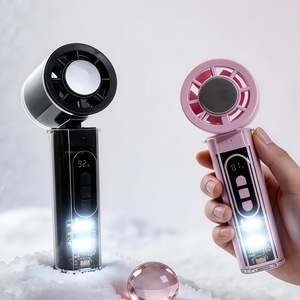 Nouveau ventilateur de cou portable à LED, pliable, avec affichage numérique, refroidissement rapide, compresse de glace, pour le camping et la randonnée en plein air en été - Product Image 2