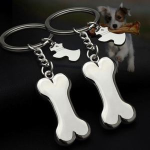 Promotional Dog Bone Charm Keychain Blank Silver Pendant Metal Accessories Fashion Custom logo Dog Bone <b>Key</b> <b>Chain</b> Charm <b>Key</b> Ring - Product Image 2